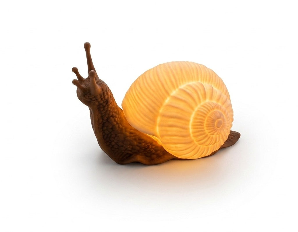 Schnecken-Lampe / Teelichthalter für LED-Kerzen