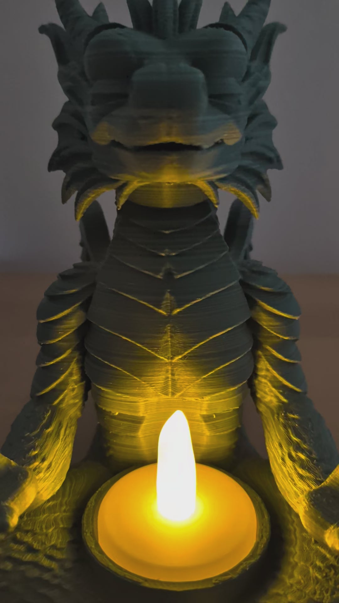 Entspannter Zen-Drache – 3D-gedruckte Deko-Figur