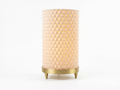 3D-Waben LED-Tischleuchte "Hexagon" – Edler Standfuß mit Gold-Silber-Farbverlauf & USB-Anschluss